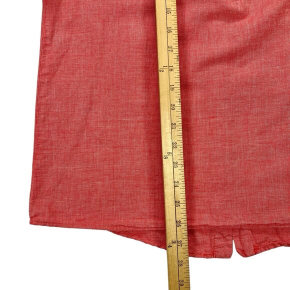 ELLEN Tracy Linen Tops Womens M Coral Summer Comfortable Beachy Casual Blouse - Picture 16 of 16